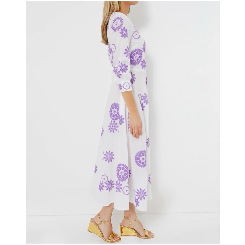 NIMO WITH LOVE White and Purple Azurite Dress NEW - Picture 4 of 12
